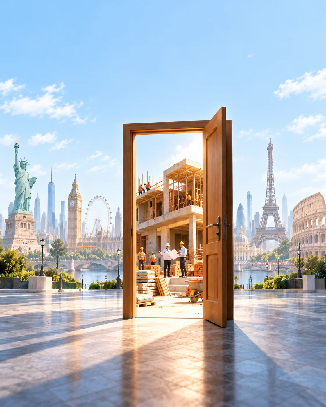 Landmarks from around the world connected to Jaipur home construction